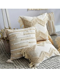 Set of Beige textile pillows