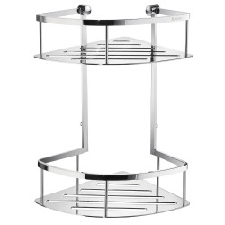 Corner shower basket, double