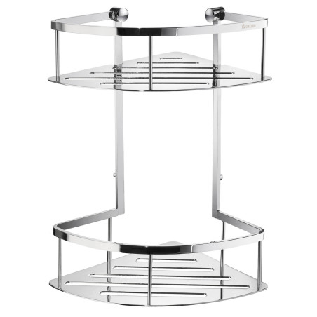 Corner shower basket, double