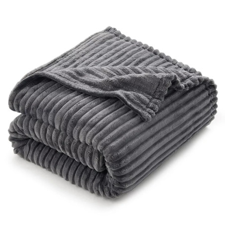 Fleece blanket in gray color