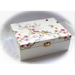 Decorative box with floral print