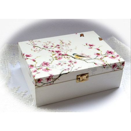 Decorative box with floral print