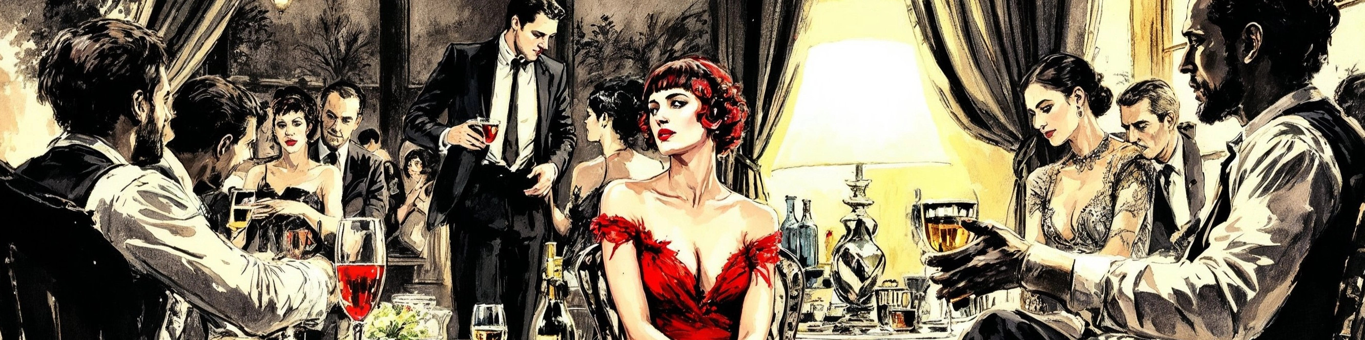 Рисунки на тему вечеринки от MIRONOVA ART — динамика и эмоции