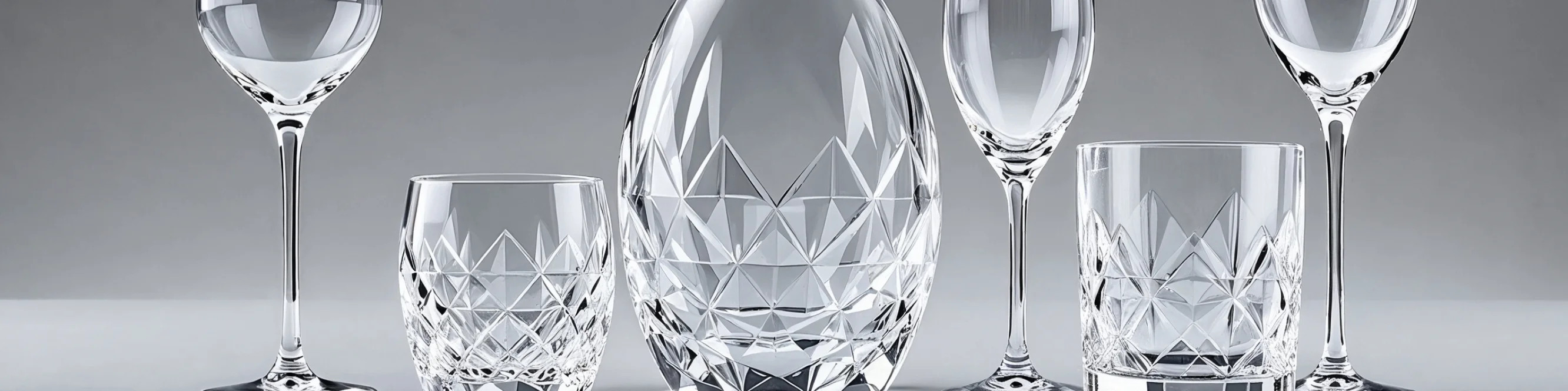 Drinkware by MIRONOVA ART — setting glasses, cups, and decanters.