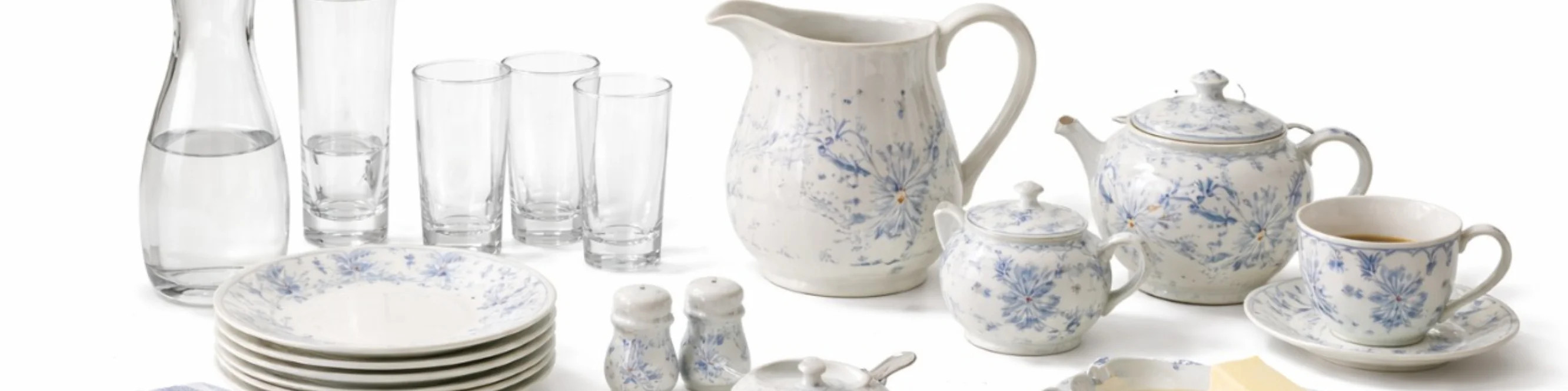 Breakfast table setting by MIRONOVA ART — tableware and accessories.