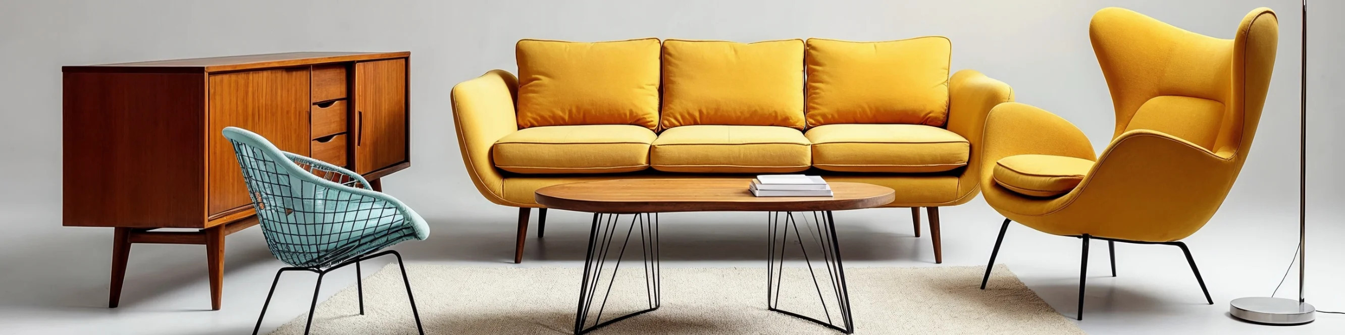 Retro furniture — MIRONOVA ART with soft silhouettes and mid-century references