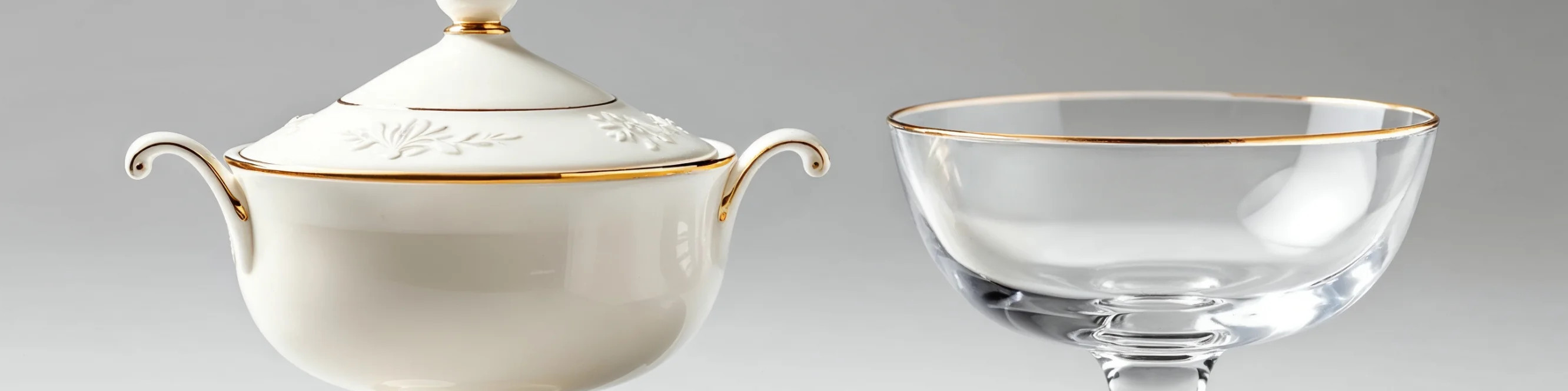 Sugar bowls and parfait glasses at MIRONOVA ART - true elegance.