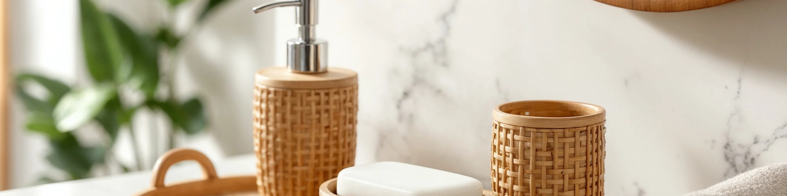 Бамбук и ротанг для аксессуаров ванной в MIRONOVA ART – надежность.