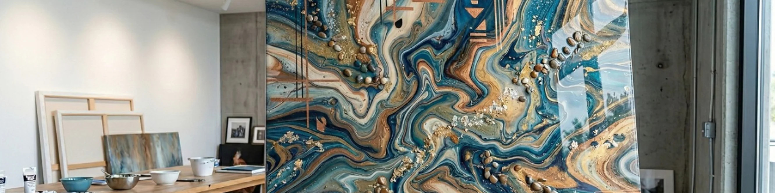 Acrylic Pouring Mixed Media Art by MIRONOVA ART